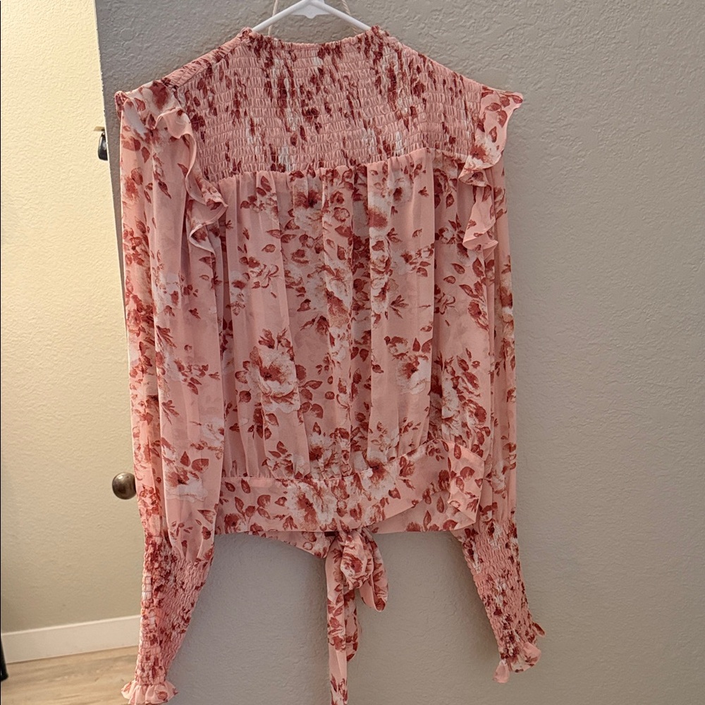 Bardot Pink Floral Blouse